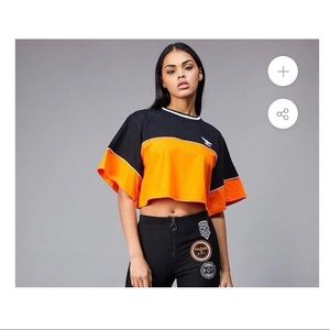 Boy London 2 tone Crop Top sz XS NWT